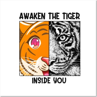 Awaken The Tiger Inside You Malayan Sumatran Bengal Tiger Posters and Art